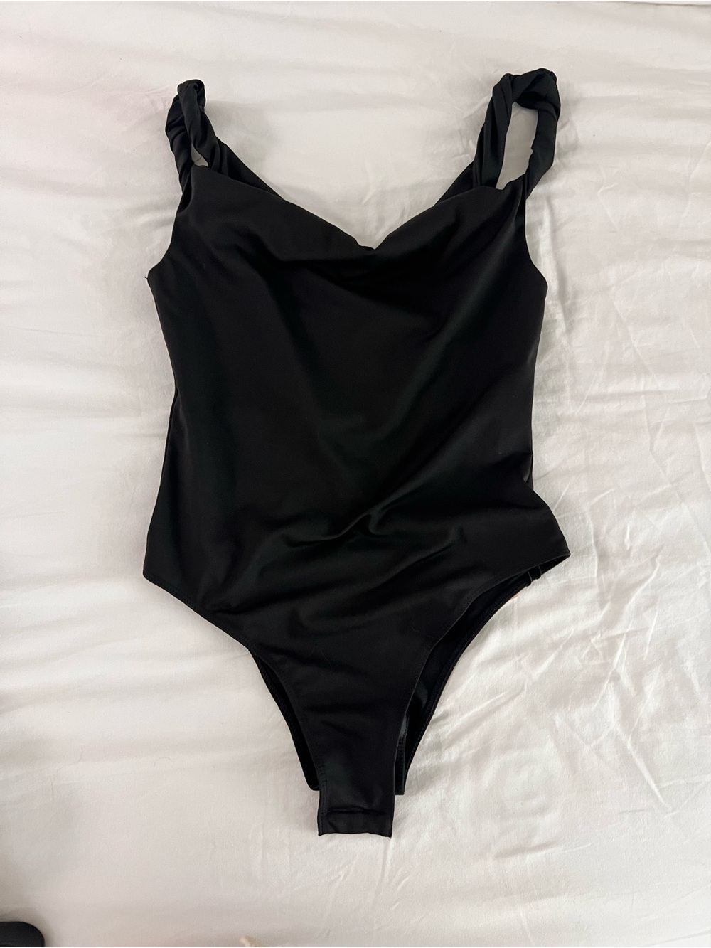 Black Bodysuit with Twisted Straps